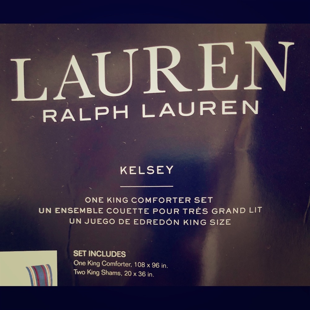 King size Ralph Lauren bed set